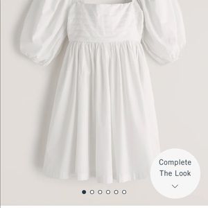 abercrombie Ruched Bodice Puff Sleeve Mini Dress